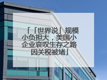 「世界说」规模小负担大，美国小企业哀叹生存之路因关税被堵