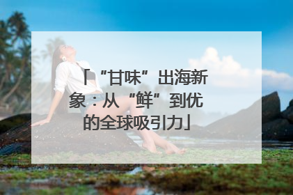 “甘味”出海新象：从“鲜”到优的全球吸引力