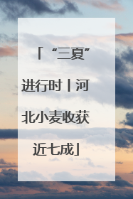 “三夏”进行时丨河北小麦收获近七成