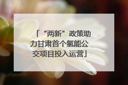 “两新”政策助力甘肃首个氢能公交项目投入运营