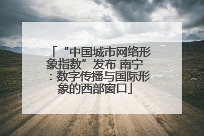 “中国城市网络形象指数”发布 南宁：数字传播与国际形象的西部窗口