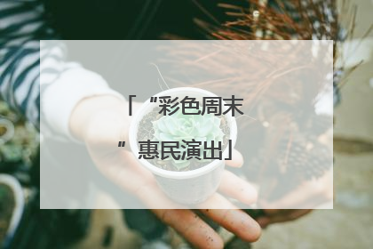 “彩色周末”惠民演出