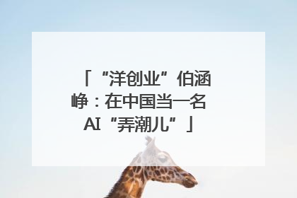 “洋创业”伯涵峥：在中国当一名AI“弄潮儿”