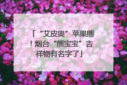 “艾皮奥”苹果熊！烟台“熊宝宝”吉祥物有名字了