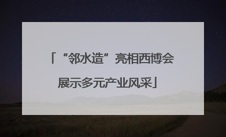 “邻水造”亮相西博会 展示多元产业风采