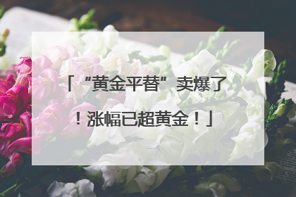 “黄金平替”卖爆了！涨幅已超黄金！