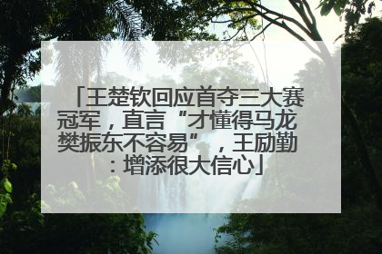 王楚钦回应首夺三大赛冠军，直言“才懂得马龙樊振东不容易”，王励勤：增添很大信心