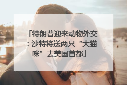 特朗普迎来动物外交：沙特将送两只“大猫咪”去美国首都