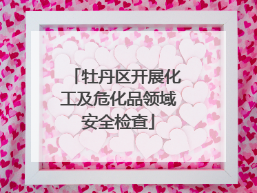 牡丹区开展化工及危化品领域安全检查