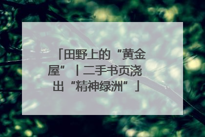 田野上的“黄金屋”丨二手书页浇出“精神绿洲”