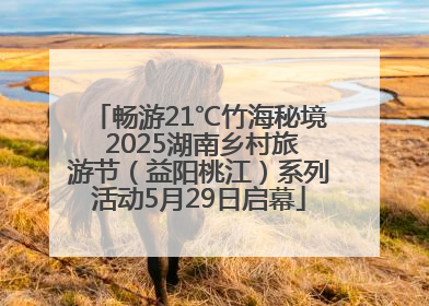 畅游21℃竹海秘境 2025湖南乡村旅游节（益阳桃江）系列活动5月29日启幕