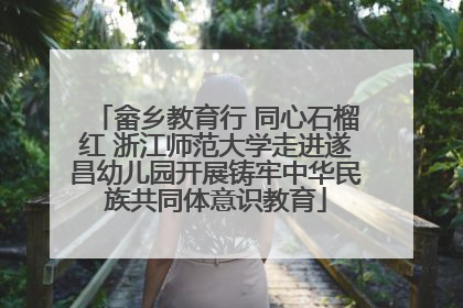 畲乡教育行 同心石榴红 浙江师范大学走进遂昌幼儿园开展铸牢中华民族共同体意识教育