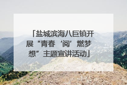 盐城滨海八巨镇开展“青春‘阅’燃梦想”主题宣讲活动