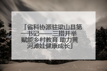 省科协派驻梁山县第一书记——三措并举 赋能乡村教育 助力黄河滩娃健康成长