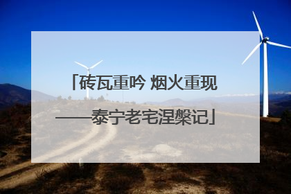 砖瓦重吟 烟火重现——泰宁老宅涅槃记