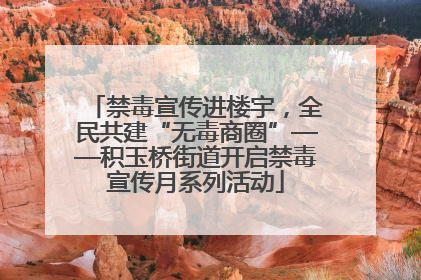 禁毒宣传进楼宇，全民共建“无毒商圈”——积玉桥街道开启禁毒宣传月系列活动