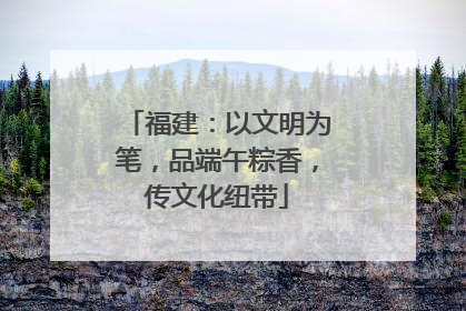 福建：以文明为笔，品端午粽香，传文化纽带