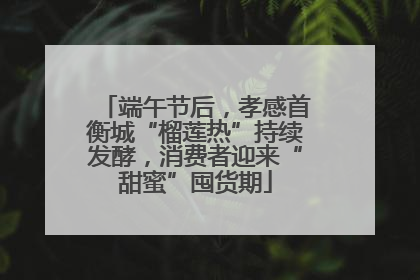 端午节后，孝感首衡城“榴莲热”持续发酵，消费者迎来“甜蜜”囤货期