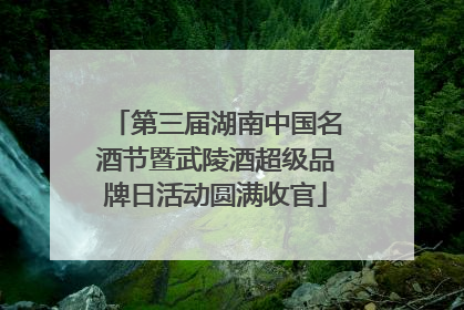 第三届湖南中国名酒节暨武陵酒超级品牌日活动圆满收官