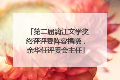 第二届漓江文学奖终评评委阵容揭晓，余华任评委会主任