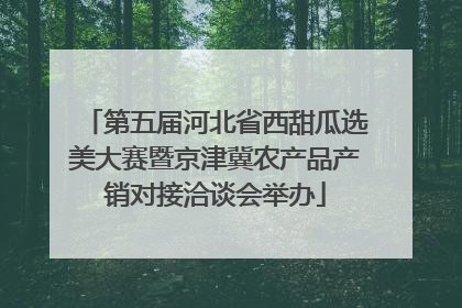 第五届河北省西甜瓜选美大赛暨京津冀农产品产销对接洽谈会举办