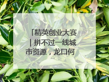 精英创业大赛｜拼不过一线城市资源，龙口何以这么强？