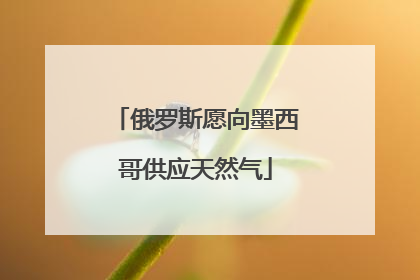 俄罗斯愿向墨西哥供应天然气