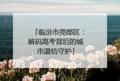 临汾市尧都区：解码高考背后的城市温情守护