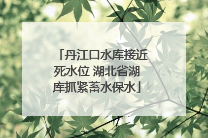 丹江口水库接近死水位 湖北省湖库抓紧蓄水保水