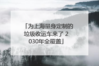 为上海量身定制的垃圾收运车来了 2030年全覆盖