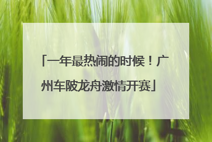 一年最热闹的时候！广州车陂龙舟激情开赛