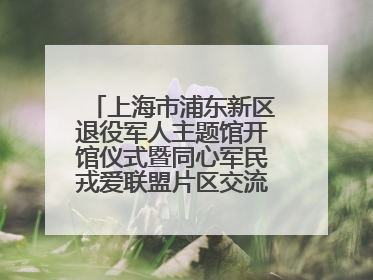 上海市浦东新区退役军人主题馆开馆仪式暨同心军民戎爱联盟片区交流会举行