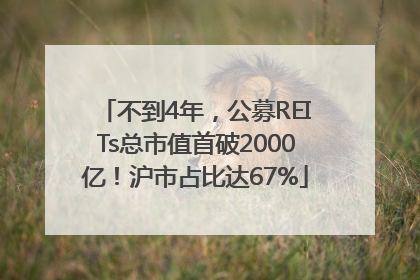 不到4年，公募REITs总市值首破2000亿！沪市占比达67%