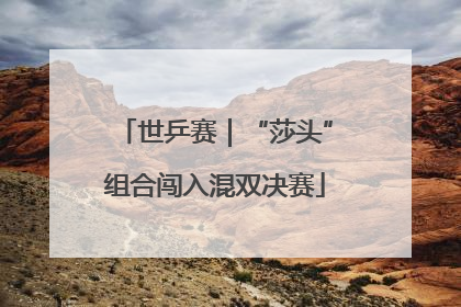世乒赛｜“莎头”组合闯入混双决赛