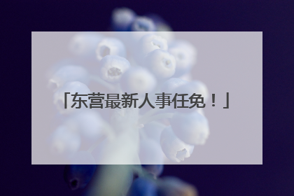 东营最新人事任免！