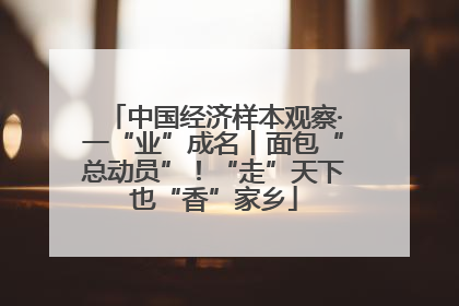 中国经济样本观察·一“业”成名丨面包“总动员”！“走”天下也“香”家乡