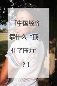 中国经济靠什么“顶住了压力”？