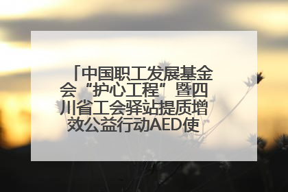 中国职工发展基金会“护心工程”暨四川省工会驿站提质增效公益行动AED使用培训在达州举行