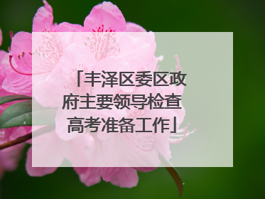 丰泽区委区政府主要领导检查高考准备工作