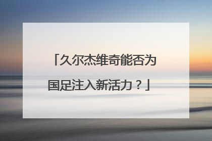久尔杰维奇能否为国足注入新活力？