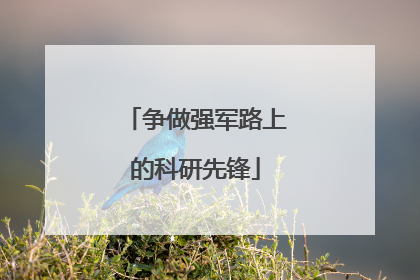 争做强军路上的科研先锋