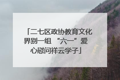 二七区政协教育文化界别一组 “六一”爱心慰问祥云学子