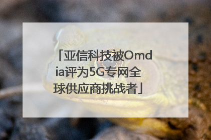 亚信科技被Omdia评为5G专网全球供应商挑战者