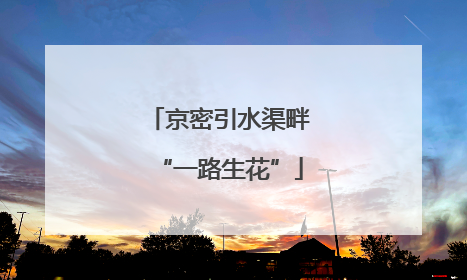 京密引水渠畔“一路生花”