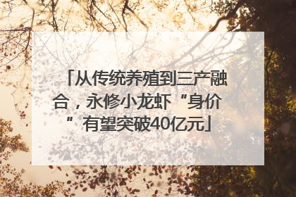 从传统养殖到三产融合，永修小龙虾“身价”有望突破40亿元