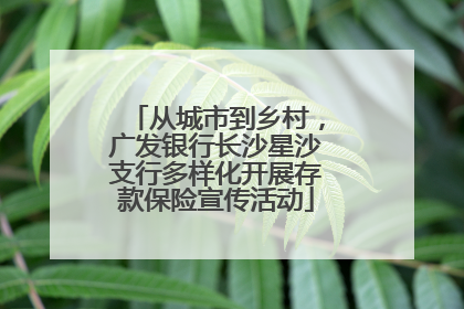 从城市到乡村，广发银行长沙星沙支行多样化开展存款保险宣传活动