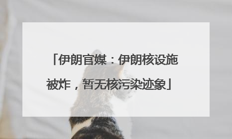 伊朗官媒：伊朗核设施被炸，暂无核污染迹象