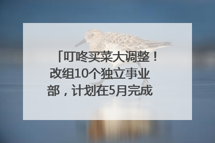 叮咚买菜大调整！改组10个独立事业部，计划在5月完成App端全面改版