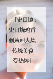 史口镇：史口烧鸡香飘黄河大集 传统美食受热捧