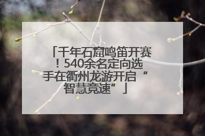 千年石窟鸣笛开赛！540余名定向选手在衢州龙游开启“智慧竞速”